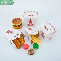 Boîte à lunch en carton de qualité alimentaire style pagode pour nouilles spaghetti, avec impression offset, pour usage extérieur, vente en gros