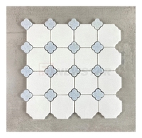 Newstar Mid-century Retro Classic Design Plancher mural blanc Carreaux de mosaïque en marbre en pierre de style Hong Kong