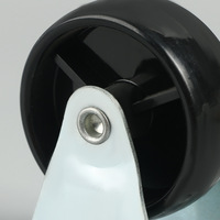 Roulettes à plateau pivotant en acier avec roues en plastique PP pour meubles, chaises et tables, utilisation en chambre d'hôtel, haute capacité de charge