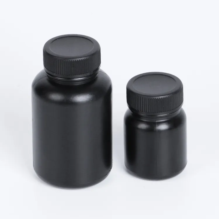 50ml 100ml black plastic gel glue bottles wholesale nail polish oil bottle with inner cover