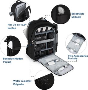 Mochila Profesional para Cámara DSLR, SLR y Mirrorless, Impermeable, para Laptop de 14 Pulgadas, Muestra Gratis - Product Image 4