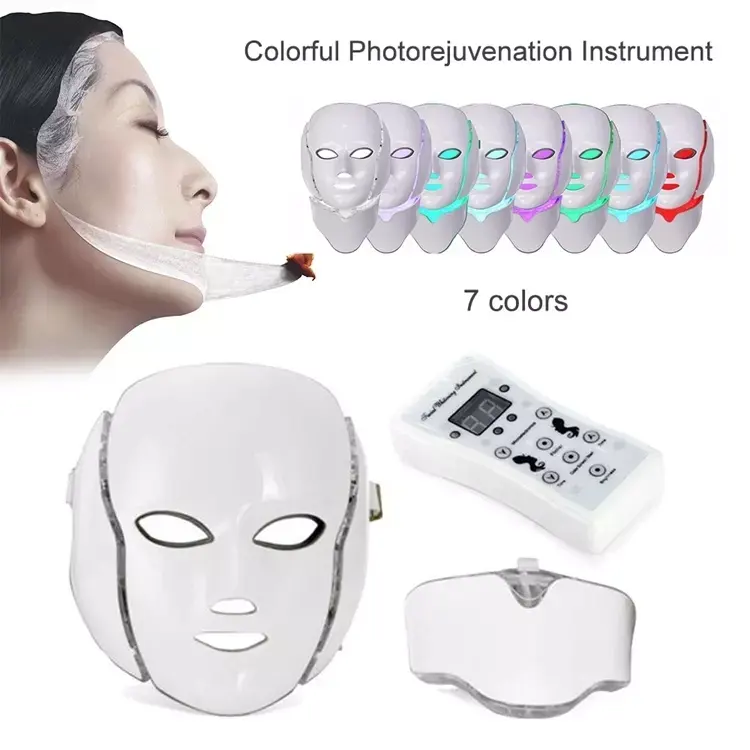 ORANGLES 7-Color LED Light Therapy Mask | Popular Anti-Aging Facial Lifting Device for Home Use – orangles Kuwait - detailed closeup view - illustrating benefits - Image 3 of 6 | created for all | Shop 7-Color LED Light Therapy Mask | Popular Anti-Aging Facial Lifting Device for Home Use – orangles Kuwait North Carolina | Free Shipping ORANGLES
