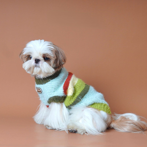 Pull pour chien en mélange de cachemire et de laine, chaud et luxueux, imprimé sur mesure, col roulé, écologique, vêtements d'hiver pour animaux de compagnie - Product Image 2