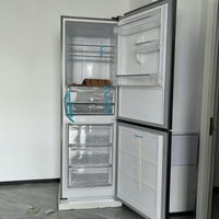 Réfrigérateur-congélateur double porte D 327L à refroidissement par air, température numérique, prise UK 220V, économie d'énergie, congélateur inférieur No Frost