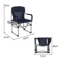 STARRYHEART Chaise pliante personnalisée de style occidental Chaise de direction VIP haute qualité avec table d'appoint