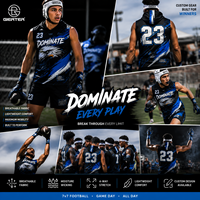 Maillot de football américain à capuche personnalisé par sublimation OEM, uniforme d'équipe 7V7, vêtements de sport haute performance, fabricant