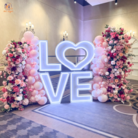 Lettres lumineuses en métal RGB OH BABY personnalisées en usine, 3FT 4FT 5FT, avec contrôle par application, pour location d'événements de baby shower