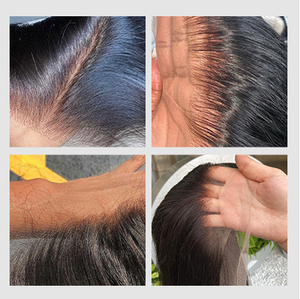 Perruque en cheveux humains brésiliens Remy à dentelle frontale transparente HD, <span class=keywords><strong>Afro</strong></span> Deep Wave, longue et lisse, noire, densité 250%, cheveux de bébé - Product Image 3
