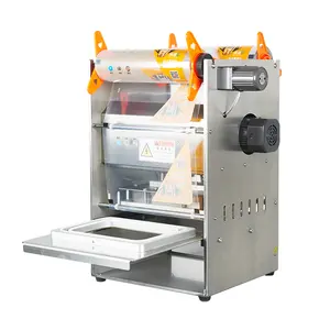 Food tray boxes Sealer Packing Machine pack bags restaurant takeaway boxes sealing machine film sealing boxes keep food no pour