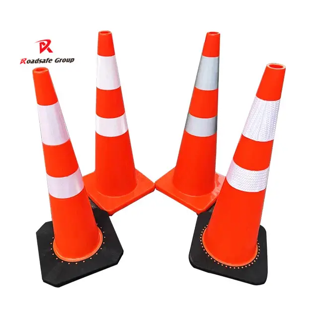 45cm 70cm 90cm heavy duty Traffic Safety Cone alaranjado Red PVC supplier price Cone Reflective Traffic Safety aviso cones