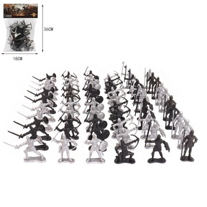Figurines d'action militaires miniatures, 5,5-8 cm, 60 pièces, 6 styles, ensemble de soldats en plastique réaliste, vente en gros, pour enfants de 3 ans et plus - Product Image 1