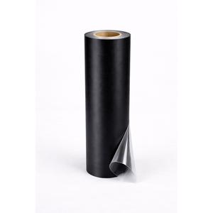 Black Anti Fingerprint PET <b>Plastic</b> Film Roll Decorative <b>Sheet</b> For Furniture Lamination Contemporary Design - Product Image 1