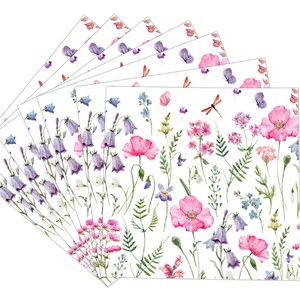 Wildflower Party Paper <b>Plates</b> Cups Napkins <b>Disposable</b> Tableware Set For Birthday Holiday Parties - Product Image 5