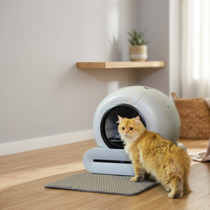 Caja de Arena Inteligente Automática para Gatos, Redonda, Capacidad de 65L, Control de Olores y Polvo, Fácil de Limpiar, Material Plástico para Gatos - Product Image 1