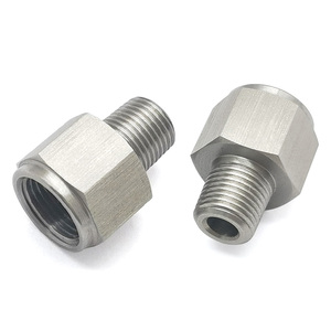 <b>Universal</b> Thread Reducer <b>Adapter</b>, 1/8" NPT Male to M12x1.0 Female, Stainless Steel, for Automotive & Hydraulic Systems - Product Image 3