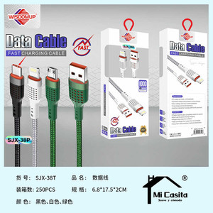 Ricarica rapida all'ingrosso cavo dati 3A 1m PVC Nylon per dispositivi USB 6A funzione USB3.0 tipo-C a tipo-C 2m lunghezza del cavo - Product Image 1