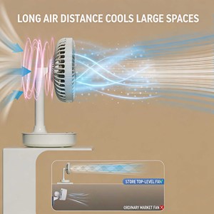 WUYANG Rechargeable Desk Fan <b>with</b> 3 Speeds <b>USB</b> Table Fan <b>with</b> 4000mAh Battery Portable Silent Fan - Product Image 4