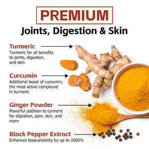 Best Selling Turmeric Curcumin Ginger with Black Pepper Extract Ginger Powder Capsules <b>2060</b> MG Premium Supports Joint Comfort - Product Image 3