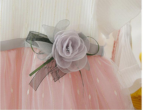 Vestidos de Niña Estilo Dulce Coreano, Vestidos Casuales de Moda con Encaje y Flores para Bebés y Niñas - Product Image 5