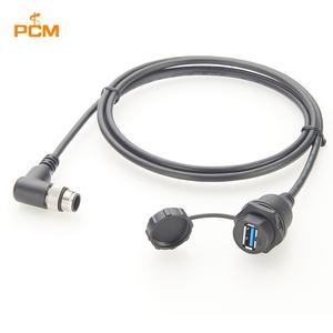 IP67 açı M12 b-kodu 5Pin ila USB soket Panel ekranlı programlama kablosu uyumlu IFM EC9125 süreç iletişim modülleri PDM360 NG - Product Image 1