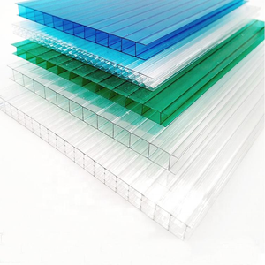 Feuille cellulaire creuse de PC de <span class=keywords><strong>polycarbonate</strong></span> multi de mur de cristal vert clair en bronze léger <span class=keywords><strong>pour</strong></span> la <span class=keywords><strong>serre</strong></span> chaude - Product Image 1