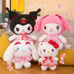 Lovely Soft Cinnamoroll Melody Kuromi muñecos de peluche famosa figura de Anime personaje de dibujos animados juguetes de peluche niñas regalos