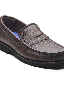 Mocassins formels en cuir importé à bout rond avec doublure en cuir DD et semelle Ortholite en cuir TPR pour hommes - Product Image 2
