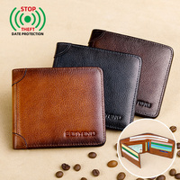 Dompet Pria Kulit Ultra Tipis, Dompet Pria Kulit Pendek Ultra Tipis, Baru, Retro, Kapasitas Besar, Klip Dolar