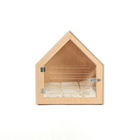 Maisonnette pour chat en bois confortable – Construction en bois massif – Repaire chaleureux et élégant – Artisanat en bois