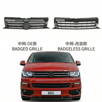 Grille de radiateur avant de voiture compatible avec VW Multivan T5 T5.1 2010 2011 2012 2013 2014 2015 Facelift, grille centrale d'admission du capot