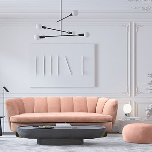 Boucle Fabric Accent <strong>Arm</strong> <strong>Chairs</strong> Furniture Relaxed Swivel Velvet Sofa <strong>Flower</strong> Shape Lounge <strong>Chair</strong> for Hotel Living Room - Product Image 3