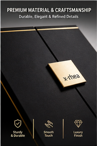 Luxury <b>Black</b> and Gold Foil Rigid Paperboard Gift <b>Box</b> Custom Printed Gatefold Style <b>Box</b> for High-end Skincare and Cosmetic - Product Image 3