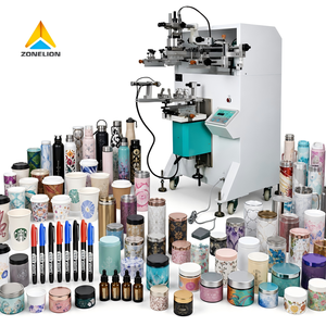 Semi Automatic Curved Screen Printing Equipment for Milk Tea Paper Cup PET Bottle Glass Cosmetic Bottle Logo Printing