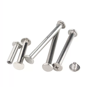 Bag Hardware SS304 SUS Leather Stud Nail Belt <strong>Chicago</strong> Screws 4mm Rivets for Photo Albums Crafts Wallet Bag <strong>Parts</strong> Accessories - Product Image 1