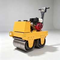 Rouleau compresseur vibrant à double tambour DR600A 450 kg, largeur 600 mm, 20 kN*2, moteur essence Honda GX270