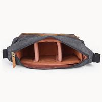 BEARKY Canvas Reißverschluss-Sicherheits-Kameratasche Luxuriöser Kompakter Kamerarucksack mit Stativbefestigung