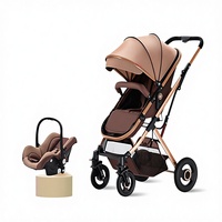 Poussette pour bébé en métal multifonctionnelle, assise, couchée, légère, pliable, bidirectionnelle, haute, paysage, pour nouveau-nés, enfants