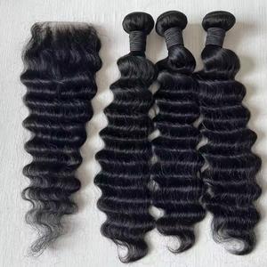 Lot de Cheveux Humains Ondulés Profonds de 8 à 30 Pouces en Gros – Offre Spéciale Cheveux Brésiliens Afro Jerry Bouclés Naturels Vierges – Extensions de Cheveux à Tisser - Product Image 1