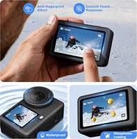 Protection d'écran en verre trempé DJI Osmo Action Gen 1-6, anti-statique, anti-choc, 2.5D, utilisation pour caméra, sans bulles, haute transparence, 9H