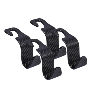 Crochets <span class=keywords><strong>de</strong></span> siège <span class=keywords><strong>de</strong></span> voiture universels en fibre <span class=keywords><strong>de</strong></span> carbone et résine époxy, couleurs personnalisées, organisateur pour manteaux, parapluies, courses - Product Image 1
