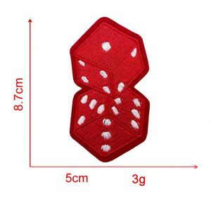 Patch brodé créatif à thème de jeu d'argent (drapeau britannique, dollar, dés, poker) pour décoration DIY - Product Image 5