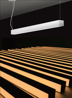 Lampe à induction longue et fine, luminaire suspendu pour bureau ou bar, style moderne et simple, super lumineuse, hauteur réglable, commande intelligente, pour intérieur