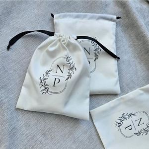 Sac à cordon en coton biologique écologique pour emballage de bijoux - Taille/couleur personnalisable, durable et biodégradable, certifié GOTS - Product Image 1