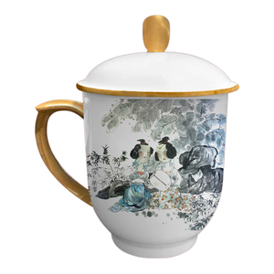 Tazza in Porcellana Bianca per Regalo Aziendale, Disegno Artigianale Raffinato, Adatta per Varie Occasioni - Product Image 5