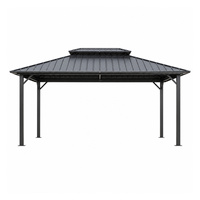 Winddichter Metall-Pavillon Outdoor Aluminium Hardtop-Pavillon Garten-Pergola aus Aluminium für Terrasse Hinterhof Villa Restaurant