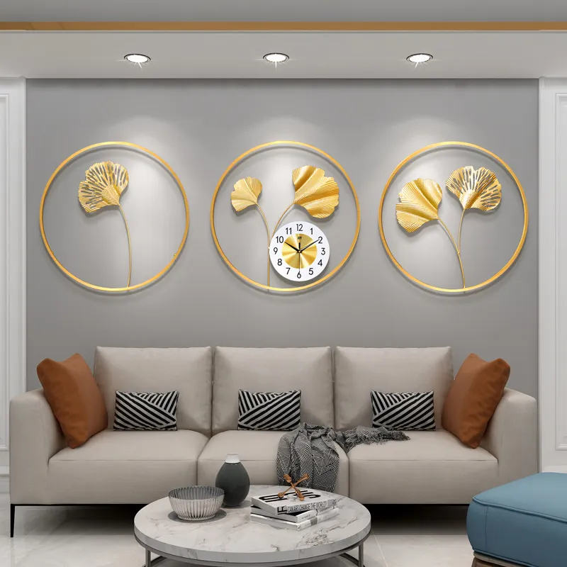 Odm/oemモダン壁掛け時計JJT手作り壁掛け時計アートクラフト3PCS家の装飾壁掛け時計リビングルームのファンシーデザイン