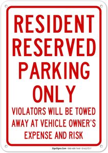 Panneaux de stationnement réservés aux résidents à haute visibilité, marqueurs de régulation du stationnement pour appartements, communautés résidentielles - Product Image 2