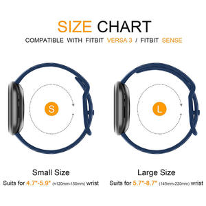 Tschick <span class=keywords><strong>Sport</strong></span> Band Pour <span class=keywords><strong>Fitbit</strong></span> Bracelet TPU Bracelet En Silicone Bracelet Respirant Pour <span class=keywords><strong>Fitbit</strong></span> Versa 3 4 <span class=keywords><strong>Sense</strong></span> 2 1 Bracelet De <span class=keywords><strong>Montre</strong></span> - Product Image 3