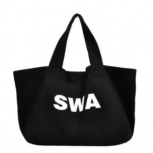 Custom Print Logo <b>Large</b> Shopping Customizable Pocket and Zipper <b>Canvas</b> Tote <b>Bag</b> - Product Image 2