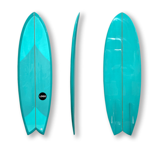 Suministro Directo de Fábrica: Tabla de Surf Clásica de 5'6'' a 6'2'' con Configuración de Doble Aleta para Pequeñas Olas, Modelo Fishboard_01, Tela de Fibra de Vidrio - Product Image 1